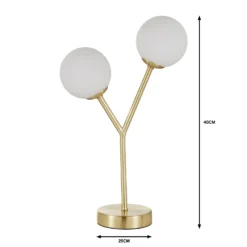 Orb 2 Light Table Lamp - Brass & Opal 10 Orb 2 Light Table Lamp - Brass & Opal -Home Lighting 13208335 1064909895417481