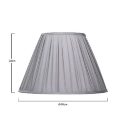 Raye Dove Pleated Taper Silk Shade - 40cm -Home Lighting 13222466 2074946175871221