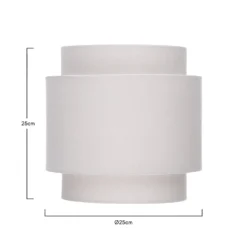 Finn Tier Drum Putty Linen Shade - 25cm 12 Finn Tier Drum Putty Linen Shade - 25cm -Home Lighting 13222467 1094901095965462