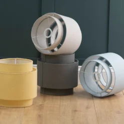 Finn Tier Drum Putty Linen Shade - 25cm 15 Finn Tier Drum Putty Linen Shade - 25cm -Home Lighting 13222467 9464944148539396