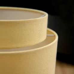 Finn Tier Drum Lemon Linen Shade - 25cm -Home Lighting 13222470 1154944148390866