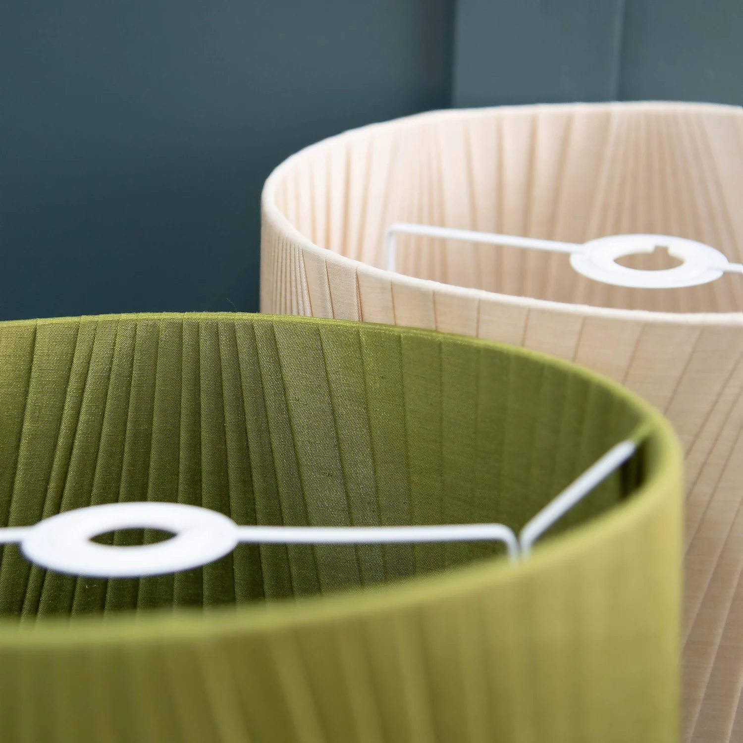 Raye Champagne Drum Pleated Silk Shade - 45cm 9 Raye Champagne Drum Pleated Silk Shade - 45cm - Image 9