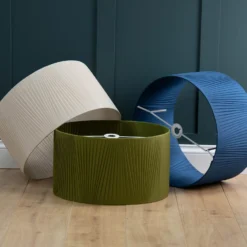 Raye Olive Drum Pleated Silk Shade - 45cm -Home Lighting 13222472 6194944148350357