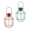 House Beautiful Firefly Solar Powered Caged Lantern