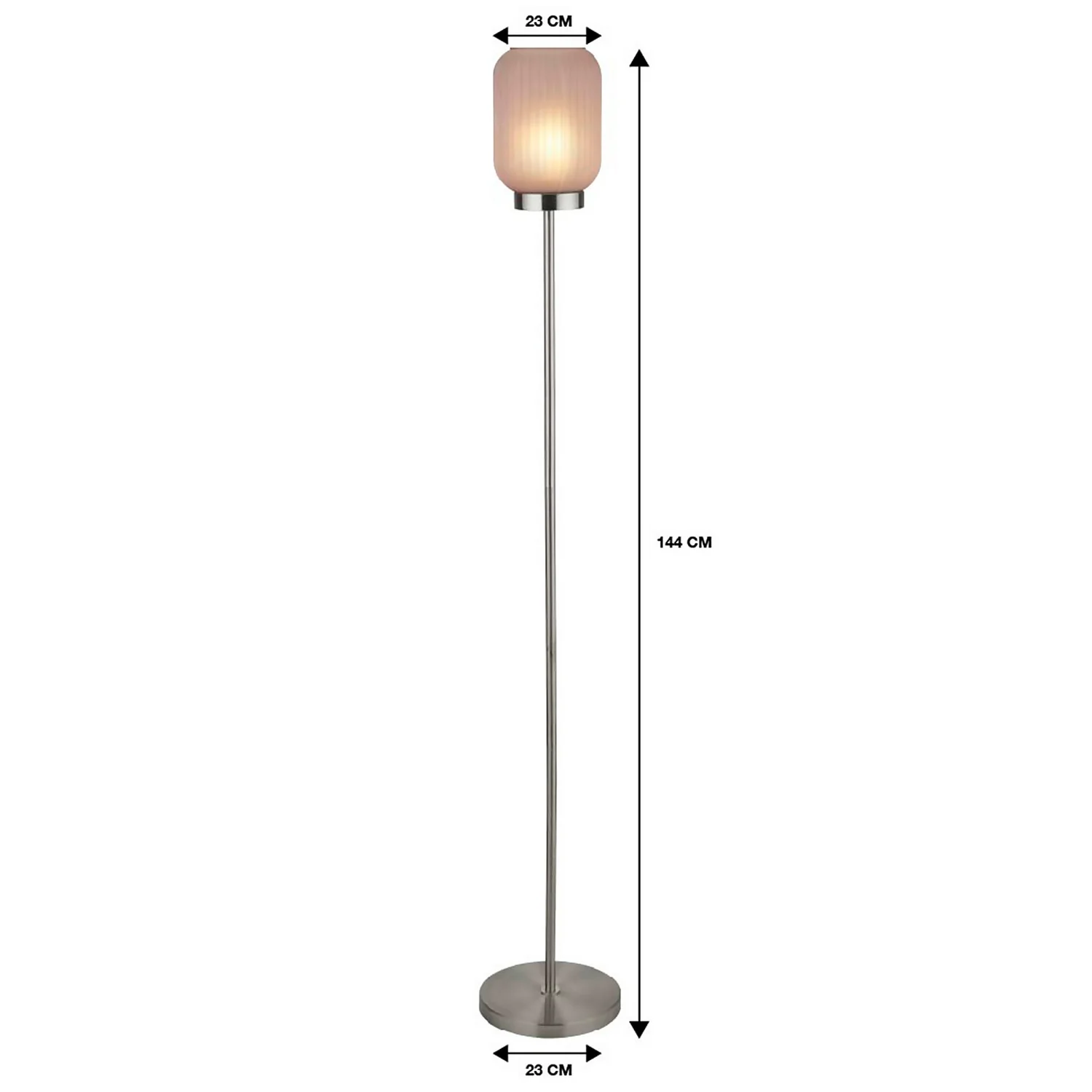 Pearl Frosted Floor Lamp - Rose 7 Pearl Frosted Floor Lamp - Rose - Image 7