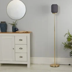 Pearl Frosted Floor Lamp - Navy -Home Lighting 13445401 4065042048206059
