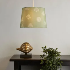 Country Living Salcombe Seaflower Patterned Lamp Shade - Laurel Green -Home Lighting 13445408 2014953139787061
