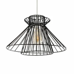 Dalston Wire Easy Fit Light Shade - Black 6 Dalston Wire Easy Fit Light Shade - Black -Home Lighting 13453792 1034915323279483