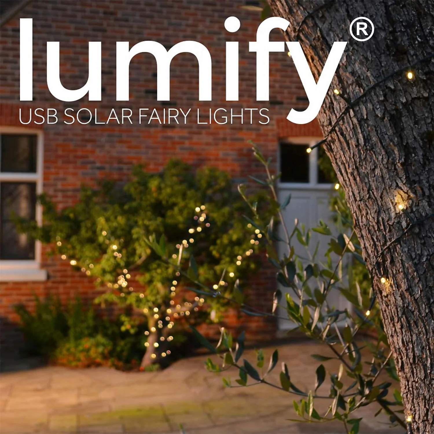 Lumify USB Solar Fairy Lights - Warm White 300 LED's 2 Lumify USB Solar Fairy Lights - Warm White 300 LED's - Image 2