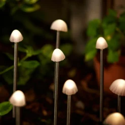 Elan Solar Mushroom Lights - Set Of 12