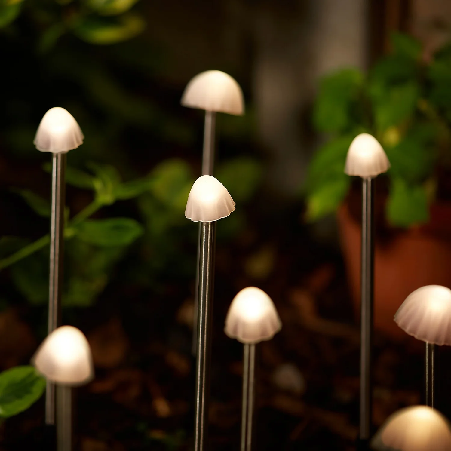 Elan Solar Mushroom Lights - Set Of 12 1 Elan Solar Mushroom Lights - Set Of 12