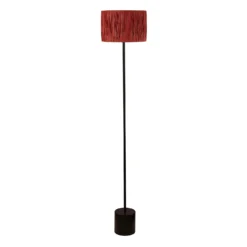 Raffia Floor Lamp - Pink & Black 8 Raffia Floor Lamp - Pink & Black -Home Lighting 13525817 2184956834941127