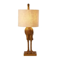 Crane Table Lamp - Gold & Oatmeal -Home Lighting 13528282 7294956834523515