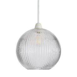 Hannah Ribbed Glass Easy Fit Shade -Home Lighting 13529607 2024945397032728