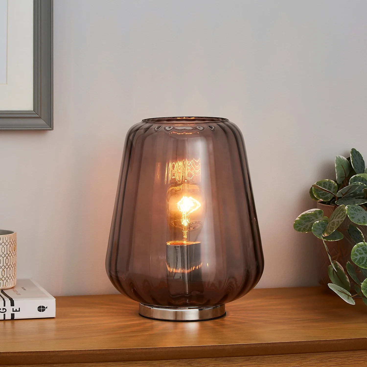 Adore Glass Table Lamp - Smoked 1 Adore Glass Table Lamp - Smoked