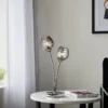 Marple Table Lamp - Chrome & Smoke
