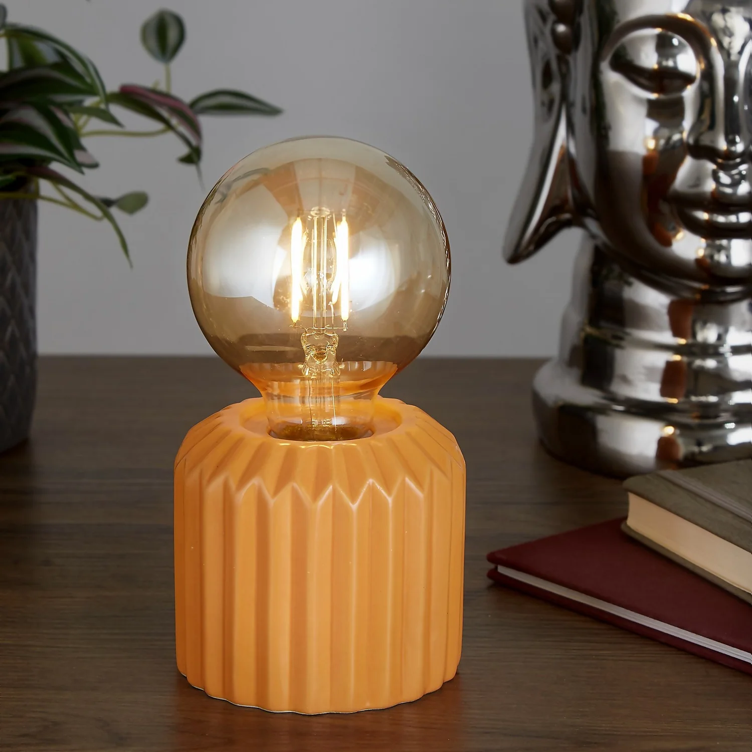 Elle Battery Powered Table Lamp - Orange 1 Elle Battery Powered Table Lamp - Orange