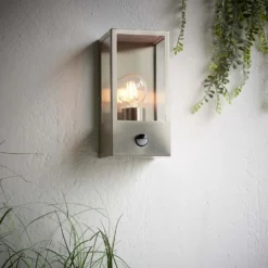 Oxford PIR Outdoor Wall Light - Stainless Steel -Home Lighting 13794245 1034957105471296