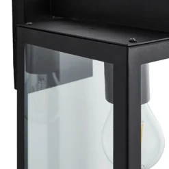 Hestia E27 Glass Panel Outdoor Box Lantern - Black 7 Hestia E27 Glass Panel Outdoor Box Lantern - Black -Home Lighting 13924362 1874980109381578