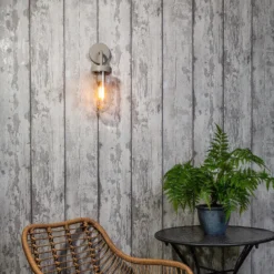 Kew Curved Arm E27 Outdoor Wall Light - Dove Grey -Home Lighting 13924364 7564980109266192