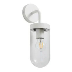 Kew Curved Arm E27 Outdoor Wall Light - Ivory -Home Lighting 13924366 6654980108520254