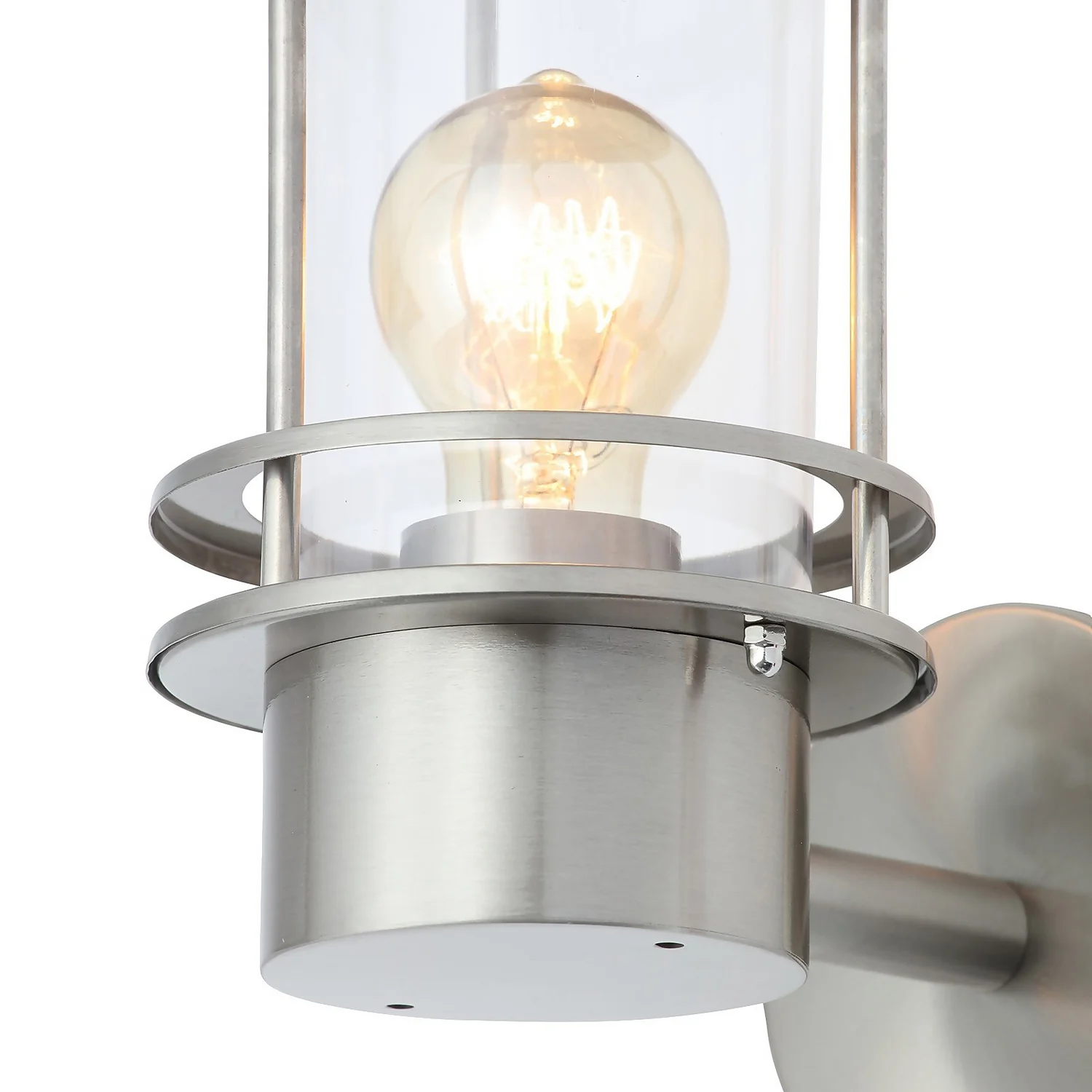 Leonis Miners Style Outdoor Wall Lantern - Stainless Steel 4 Leonis Miners Style Outdoor Wall Lantern - Stainless Steel - Image 4