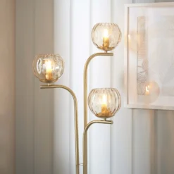 Geneva Floor Lamp - Brass -Home Lighting 13938487 1224981960018014
