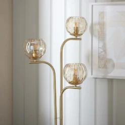 Geneva Floor Lamp - Brass -Home Lighting 13938487 1374981960112145