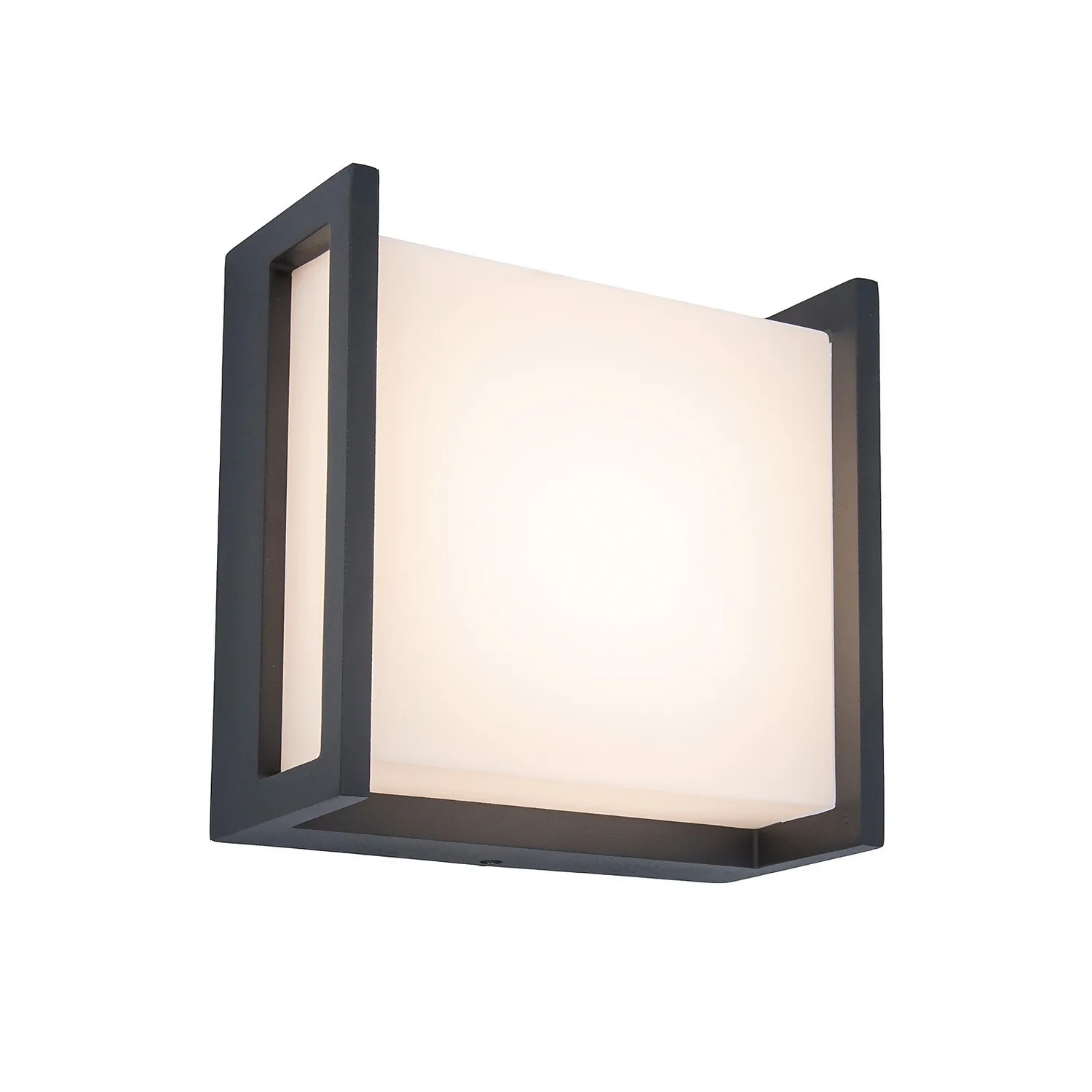 Lutec Qubo LED Square Outdoor Wall Light - Anthracite 2 Lutec Qubo LED Square Outdoor Wall Light - Anthracite - Image 2