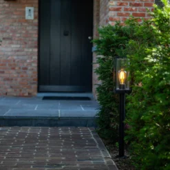 Lutec Flair E27 Outdoor Bollard Light - Black -Home Lighting 13950211 1494993071793743