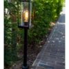 Lutec Flair E27 Outdoor Bollard Light - Black