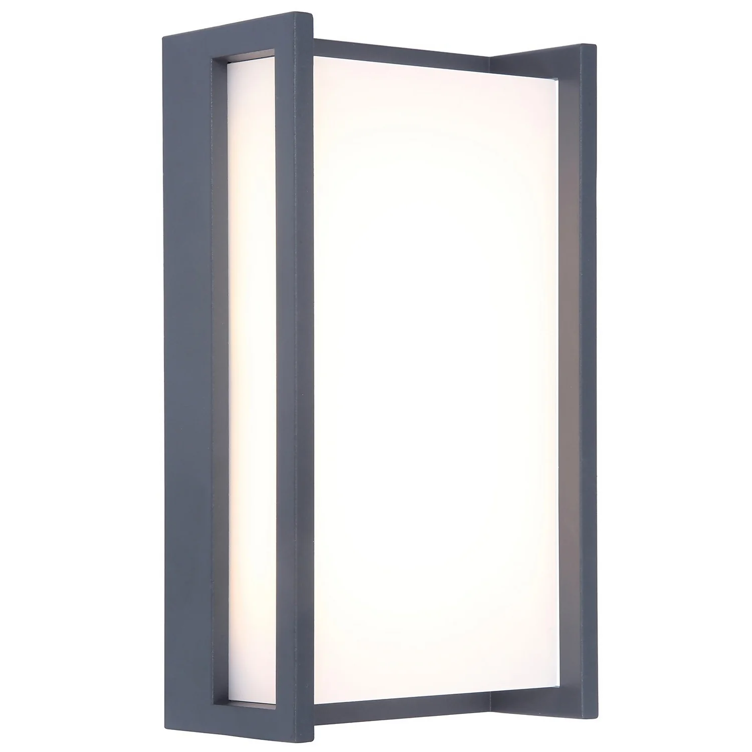 Lutec Qubo LED Rectangle Outdoor Wall Light - Anthracite 2 Lutec Qubo LED Rectangle Outdoor Wall Light - Anthracite - Image 2