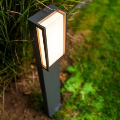Lutec Qubo LED Outdoor Bollard Light - Anthracite 8 Lutec Qubo LED Outdoor Bollard Light - Anthracite -Home Lighting 13950213 1584993071774315