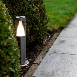 Lutec Virgo LED Outdoor Bollard Light - Stainless Steel -Home Lighting 13950220 1485009445238155