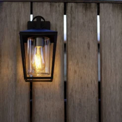 Lutec West E27 Outdoor Wall Lantern - Black -Home Lighting 13950222 1875009726229975