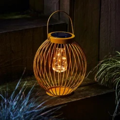 Homebase Edit Multicoloured Solar Round Bar Lantern (3 Colours Available) -Home Lighting 13956307 6175040504922839