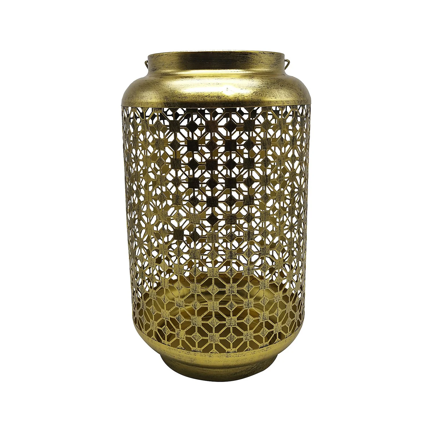 Homebase Edit Antique Gold Solar Moroccan Lantern - 48cm 2 Homebase Edit Antique Gold Solar Moroccan Lantern - 48cm - Image 2