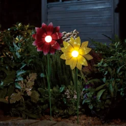 Homebase Edit Mini Flower Solar Stake Light (Assorted Colours) -Home Lighting 13965914 1685002424400891