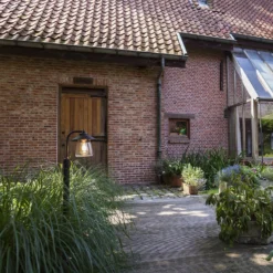 Lutec Cate E27 Outdoor Bollard Light - Black With Rust Effect -Home Lighting 13971736 5604992863237844