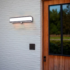 Lutec Doblo Solar Powered LED Wall Light - Anthracite -Home Lighting 13971737 8994993071473844