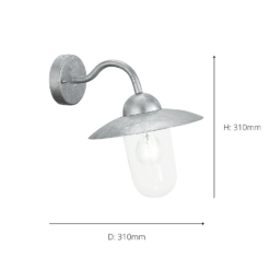 Eglo Milton Outdoor Wall Light - Stainless Steel -Home Lighting 14222374 1155020562528244
