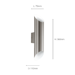 Eglo Agolada Outdoor LED Wall Light - Stainless Steel -Home Lighting 14222376 9445020562574330