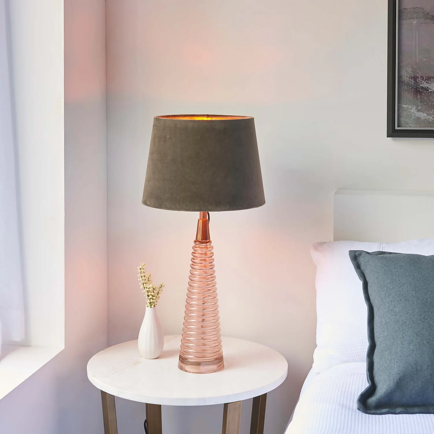 Fearn Table Lamp - Pink 1 Fearn Table Lamp - Pink