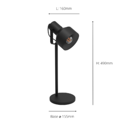 Eglo Casibare Table Lamp - Black -Home Lighting 14302943 9535038224029802