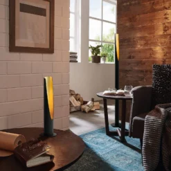 Eglo Barbotto Table Lamp - Black & Gold -Home Lighting 14302953 1645038223257275