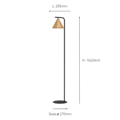 Eglo Narices Floor Lamp - Black & Brushed Brass 8 Eglo Narices Floor Lamp - Black & Brushed Brass -Home Lighting 14302958 1085038223666880