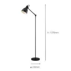 Eglo Priddy Floor Lamp - Black -Home Lighting 14302972 2105038224368880