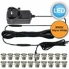 Set Of 20 - 30mm Stainless Steel IP67 Warm White LED Plinth Decking Kit