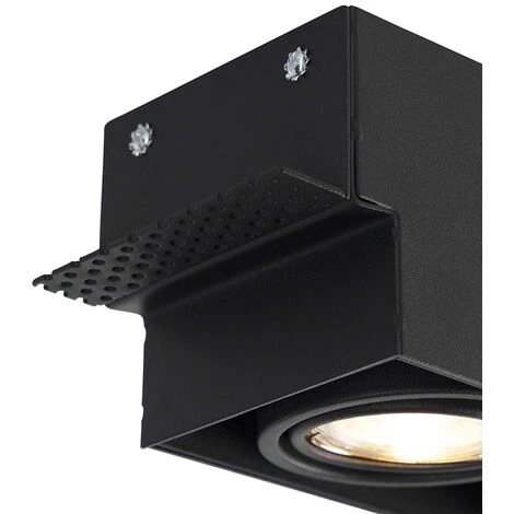 Modern Smart Recessed Spot Black Trimless Incl. 3 GU10 Wifi - Oneon 3 2 Modern Smart Recessed Spot Black Trimless Incl. 3 GU10 Wifi - Oneon 3 - Image 2