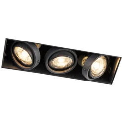 Modern Smart Recessed Spot Black Trimless Incl. 3 GU10 Wifi - Oneon 3 6 Modern Smart Recessed Spot Black Trimless Incl. 3 GU10 Wifi - Oneon 3 -Home Lighting 25263482 3
